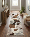 Urban Terrace Collection Area Rug -  Garden Runner Brown and White  lifestyle 57