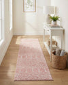 Marrakesh Lattice Collection Area Rug - Casablanca (Rose Pink) Runner Rose Pink  lifestyle 48