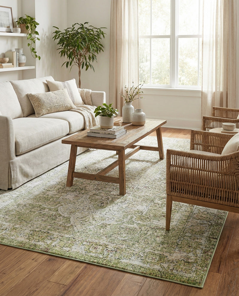 Savannah Soiree Collection Area Rug -  Everglade (Green) Rectangle Green  lifestyle 19