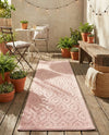 Garden Lattice Charm Collection Area Rug - Arbor (Pink) Runner Pink  lifestyle 39