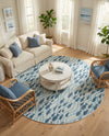 Seaside Haven Rugs Collection Area Rug -  Harbor Round Blue  lifestyle 46