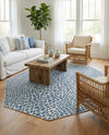 Urban Oasis Rugs Collection Area Rug -  Terrace (Blue) Octagon Blue  lifestyle 48