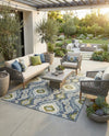 Urban Terrace Collection Area Rug -  Vista Rectangle Blue  lifestyle 10