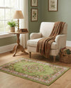 Geneva Terrace Collection Area Rug -  Yverdon Rectangle Green  lifestyle 60