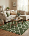 Lattice Gardens Collection Area Rug -  Bloomfield (Dark Green) Rectangle Dark Green  lifestyle 8