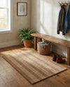 Hampton Stripes Wool Collection Area Rug - Montauk Rectangle Latte Brown  lifestyle 34