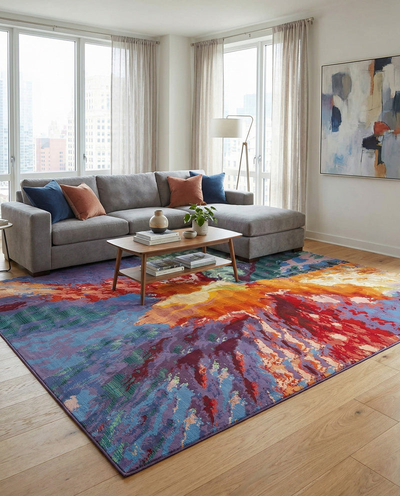 Urban Terrace Collection Area Rug -  Laneway Rectangle Multi  lifestyle 56