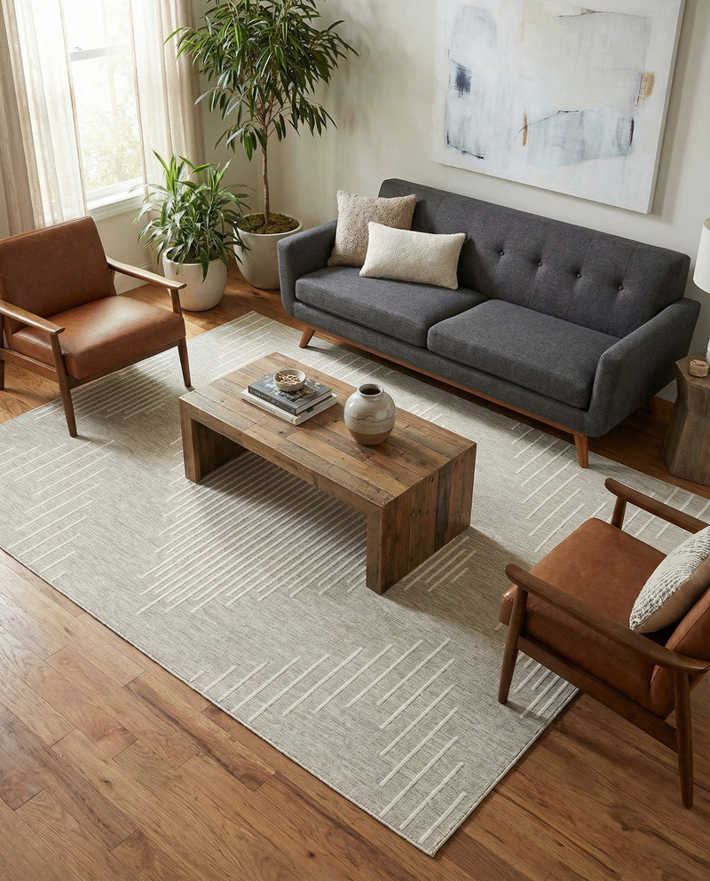 Urban Terrace Collection Area Rug -  Chelsea (Gray) Rectangle Gray  lifestyle 9
