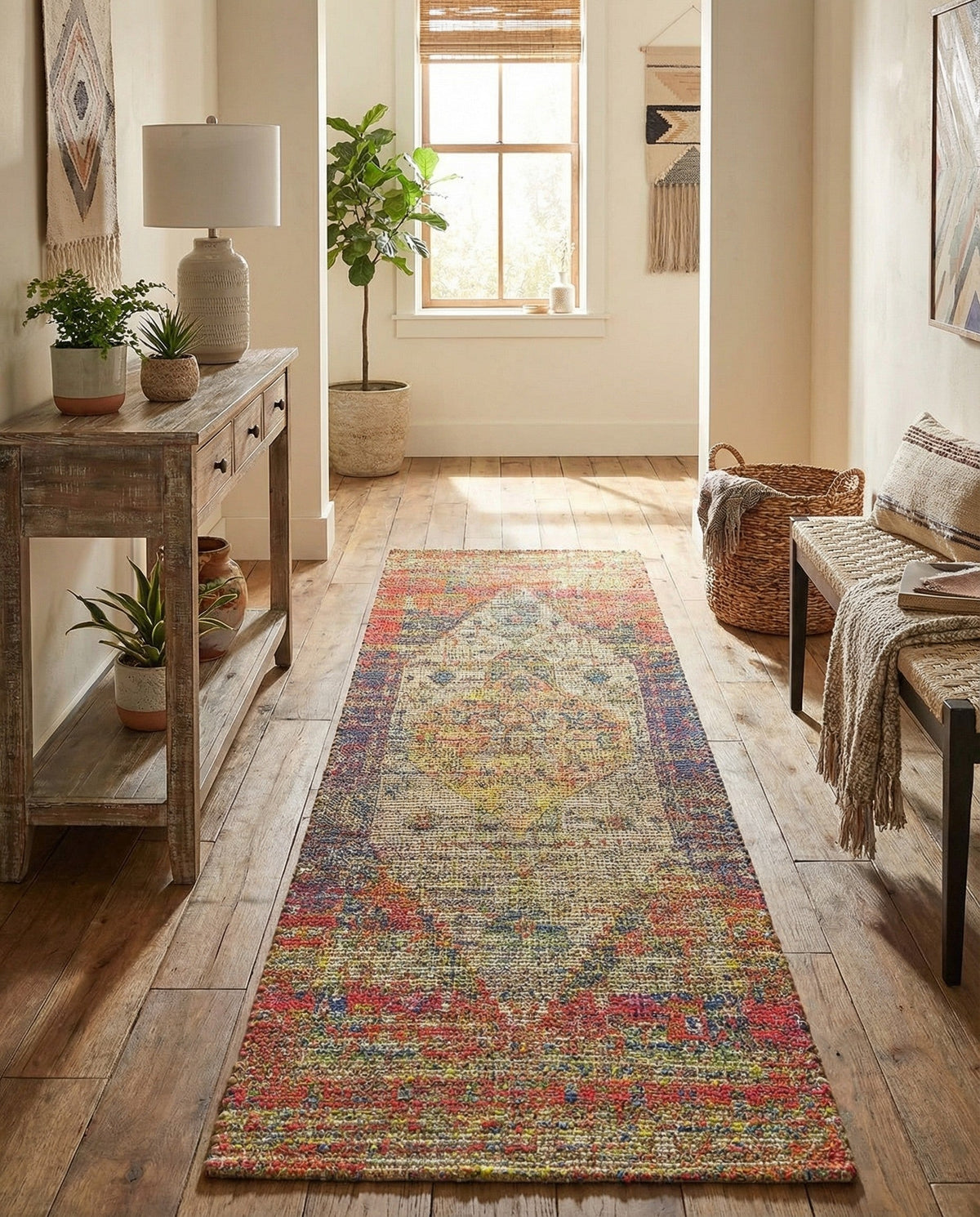 Savannah Threads Collection Area Rug - Sahara Runner Multi  lifestyle 94