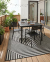 Urban Terrace Collection Area Rug -  Astoria (Black and White) Rectangle Black and White  lifestyle 19