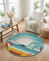 Seaside Haven Rugs Collection Area Rug -  Dockside Round Multi  lifestyle 52
