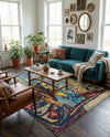 Autumnal Tapestry Collection Area Rug - Harvestville Rectangle Multi  lifestyle 17