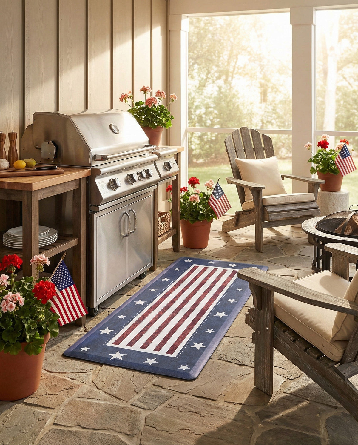 Cozy Mat Collection Area Rug -  Hideaway Rectangle Red and Blue  lifestyle 5