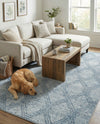 Aegean Elegance Washables Collection Area Rug -  Tinos Rectangle Blue  lifestyle 45