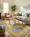 Arcadia Rugs Collection Area Rug -  Atlantis (Yellow) Rectangle Yellow  lifestyle 26
