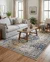 Coastal Manor Collection Area Rug -  Dunes Rectangle Dark Blue  lifestyle 8