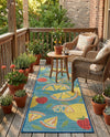 Coastal Terrace Collection Area Rug -  Cove Runner Blue  lifestyle 68
