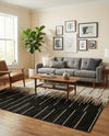 Savannah Hideaway Collection Area Rug - Savannah Rectangle Black White  lifestyle 6