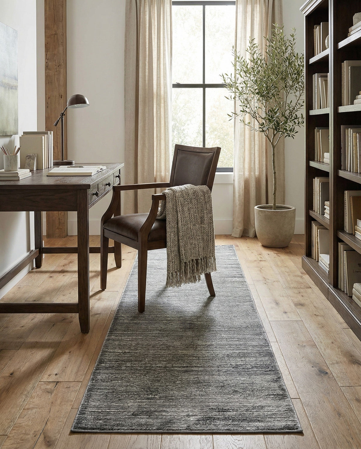 Bloomsbury Elegance Collection Area Rug -  Kensington (Gray) Runner Gray  lifestyle 89