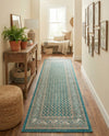 Soho Elegance Collection Area Rug -  Mercer (Turquoise) Runner Turquoise  lifestyle 74