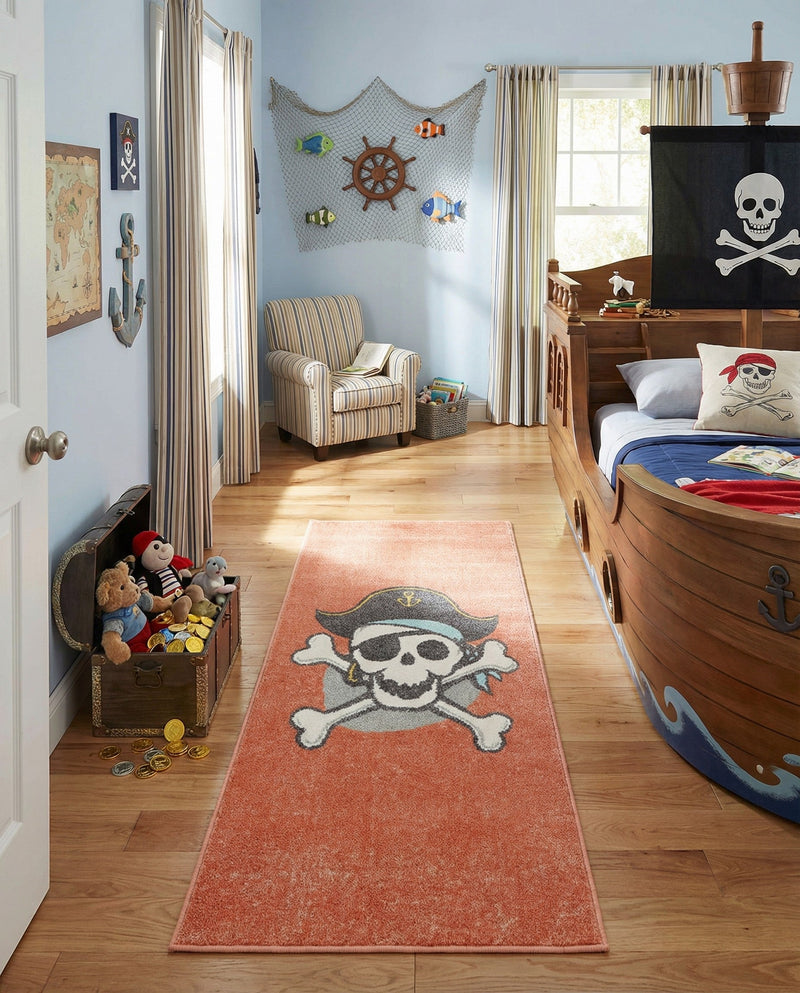 Wonder Tykes Collection Area Rug -  Harmony Runner Red  lifestyle 47