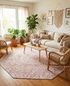 Cambridge Classics Collection Area Rug -  Magdalene (Pink) Octagon Pink  lifestyle 59