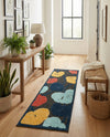 Caribbean Terrace Collection Area Rug -  Grenada Runner Charcoal  lifestyle 85