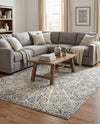 Riviera Elegance Collection Area Rug -  Eze Rectangle Dark Gray  lifestyle 47