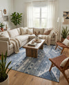 Cascade Range Collection Area Rug - Hood (Blue Gray) Rectangle Blue Gray  lifestyle 9