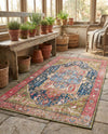 Patio Heritage Collection Area Rug -  Sanctuary Rectangle Multi  lifestyle 25