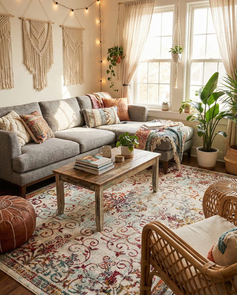 Brighton Terrace Collection Area Rug -  Saltdean Rectangle Ivory  lifestyle 30