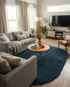 Alpine Plush Collection Area Rug -  Cortina (Marine Blue) Oval Marine Blue  lifestyle 27