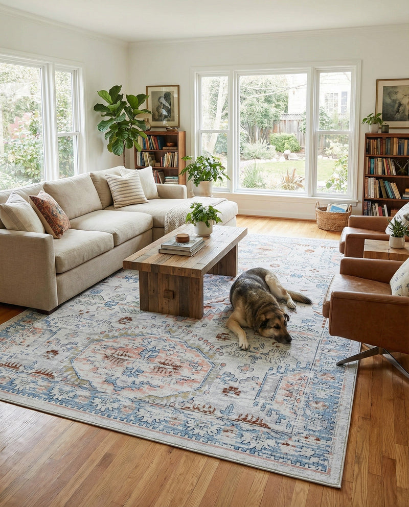 Aegean Elegance Washables Collection Area Rug -  Patmos Rectangle Ivory  lifestyle 11