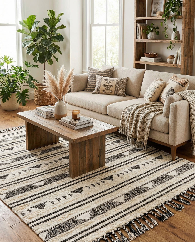 Sonoran Collection Area Rug - Montezuma Rectangle Charcoal  lifestyle 17
