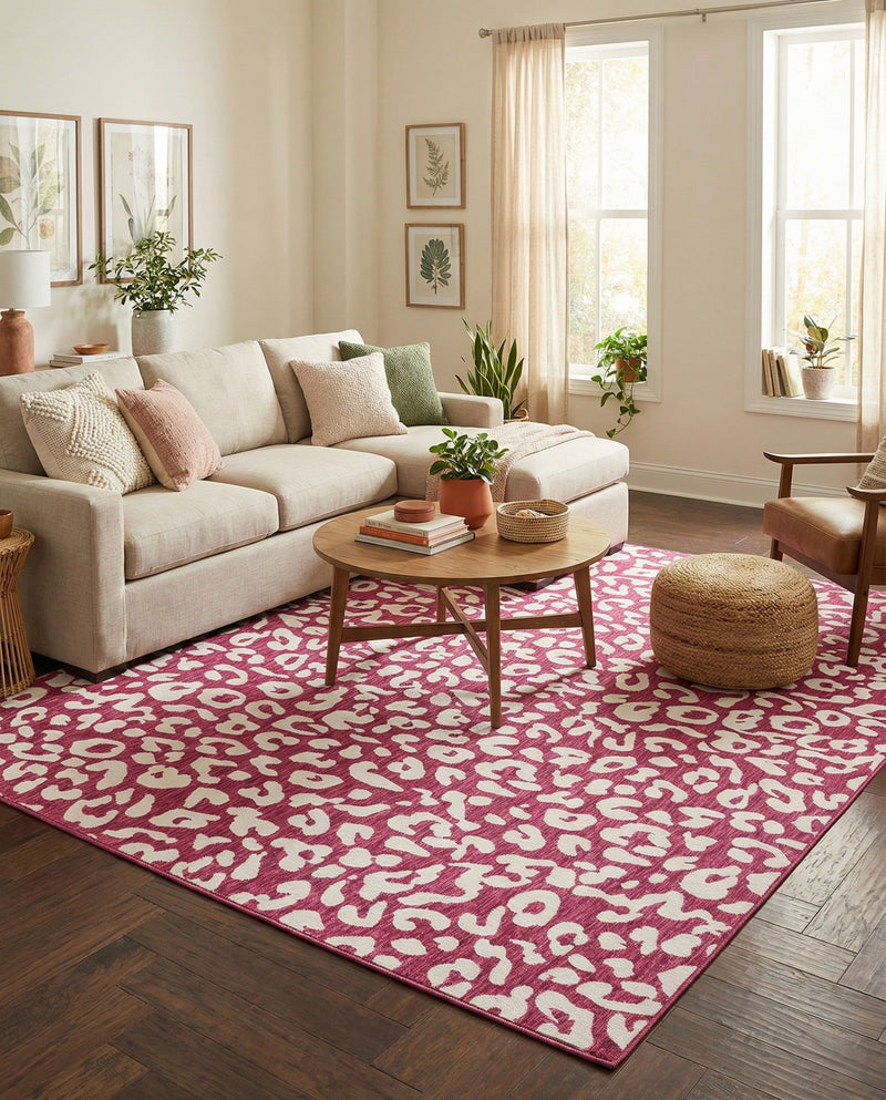 Savannah Escape Collection Area Rug -  Amazon (Magenta) Rectangle Magenta  lifestyle 4
