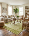 Horizon Collection Area Rug -  Apex (Light Green) Rectangle Light Green  lifestyle 7