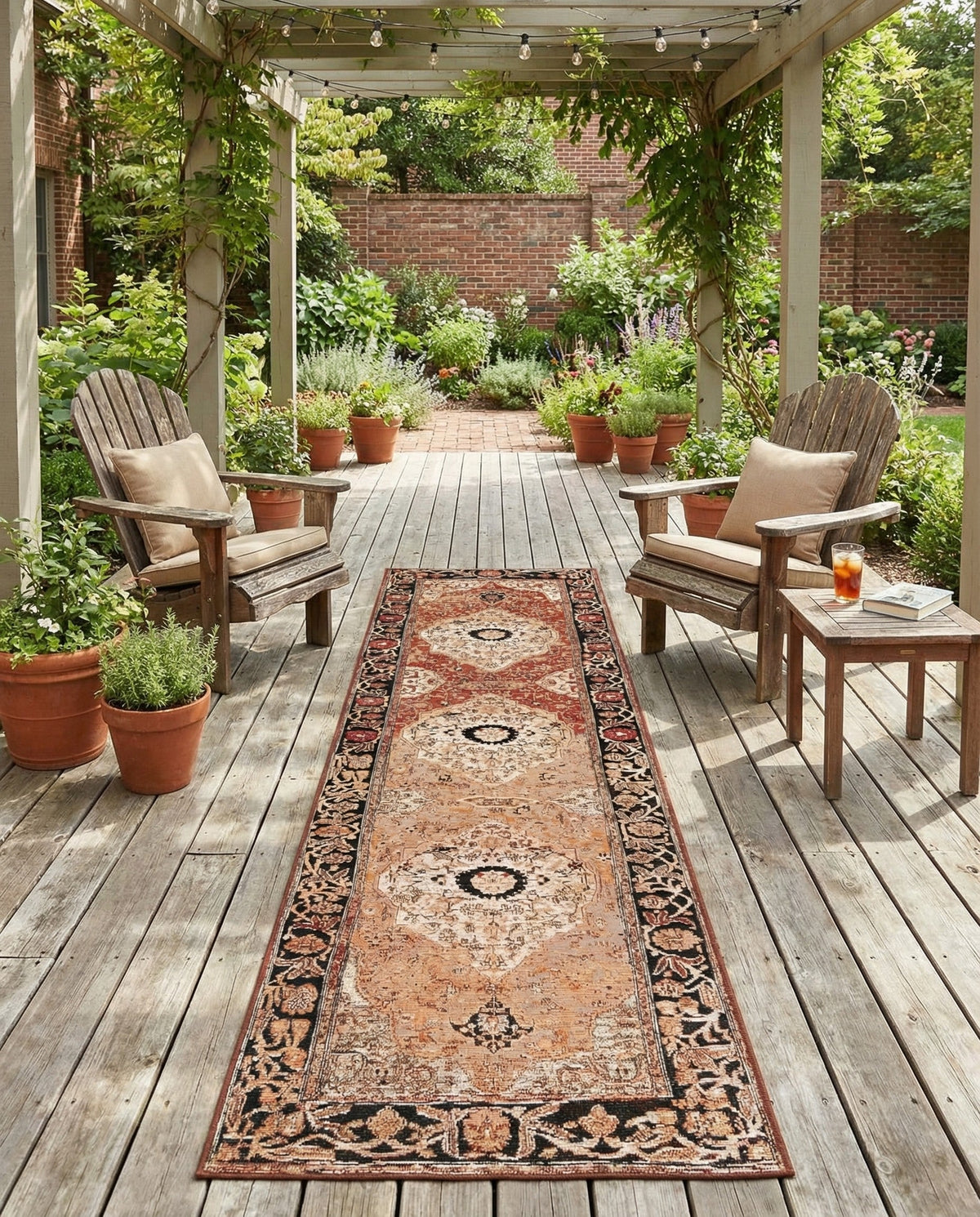 Patio Heritage Collection Area Rug -  Gazebo Runner Multi  lifestyle 87