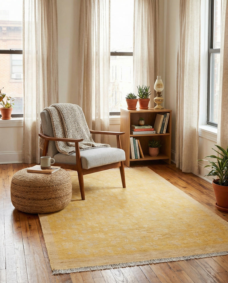 Bazaar Chic Collection Area Rug - Marrakech Rectangle Yellow  lifestyle 4