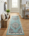 Beverly Grove Collection Area Rug - Melrose (Aqua) Runner Aqua  lifestyle 68
