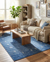 Zagros Shades Collection Area Rug -  Yasuj Rectangle Navy Blue  lifestyle 28