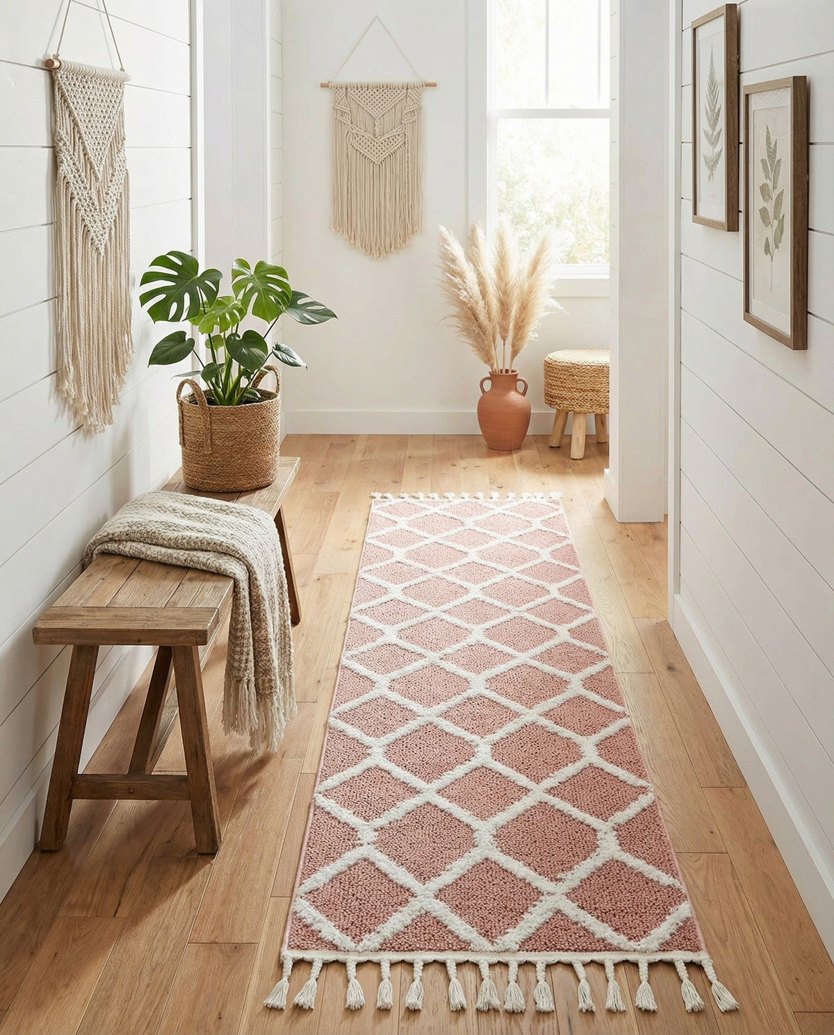 Sahara Chic Collection Area Rug -  Tuareg Runner Pink  lifestyle 170