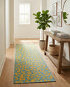 Savannah Escape Collection Area Rug -  Amazon (Blue Yellow) Runner Blue Yellow  lifestyle 57