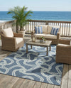 Seaside Haven Rugs Collection Area Rug -  Boardwalk Rectangle Navy Blue  lifestyle 5