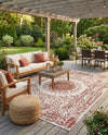 Patio Heritage Collection Area Rug -  Lafayette (Rust Red) Rectangle Rust Red  lifestyle 4