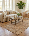 Woven Seaside Jute Collection Area Rug - Whittaker Rectangle Natural  lifestyle 8