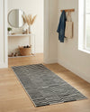 Soho Elegance Collection Area Rug -  Hudson (Black) Runner Black  lifestyle 75