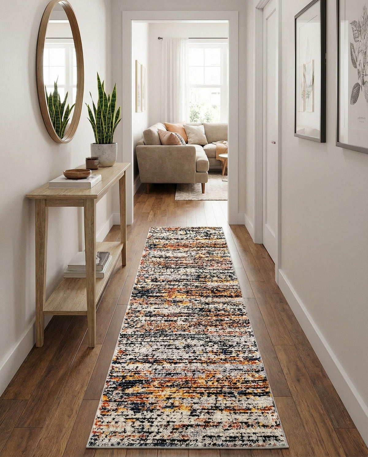 Santa Fe Trails Collection Area Rug -  Chaparral Runner Multi  lifestyle 140