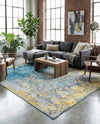 Urban Terrace Collection Area Rug -  Lanai Rectangle Gradient Blue  lifestyle 30