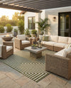 Urban Terrace Collection Area Rug -  Astoria (Green) Rectangle Green  lifestyle 10