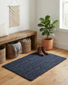 Woven Seaside Jute Collection Area Rug - Savannah (Navy Blue) Rectangle Navy Blue  lifestyle 5